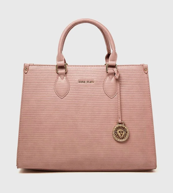 ANNE KLEIN Anne Klein Croc Textured Zippered Satchel Bag